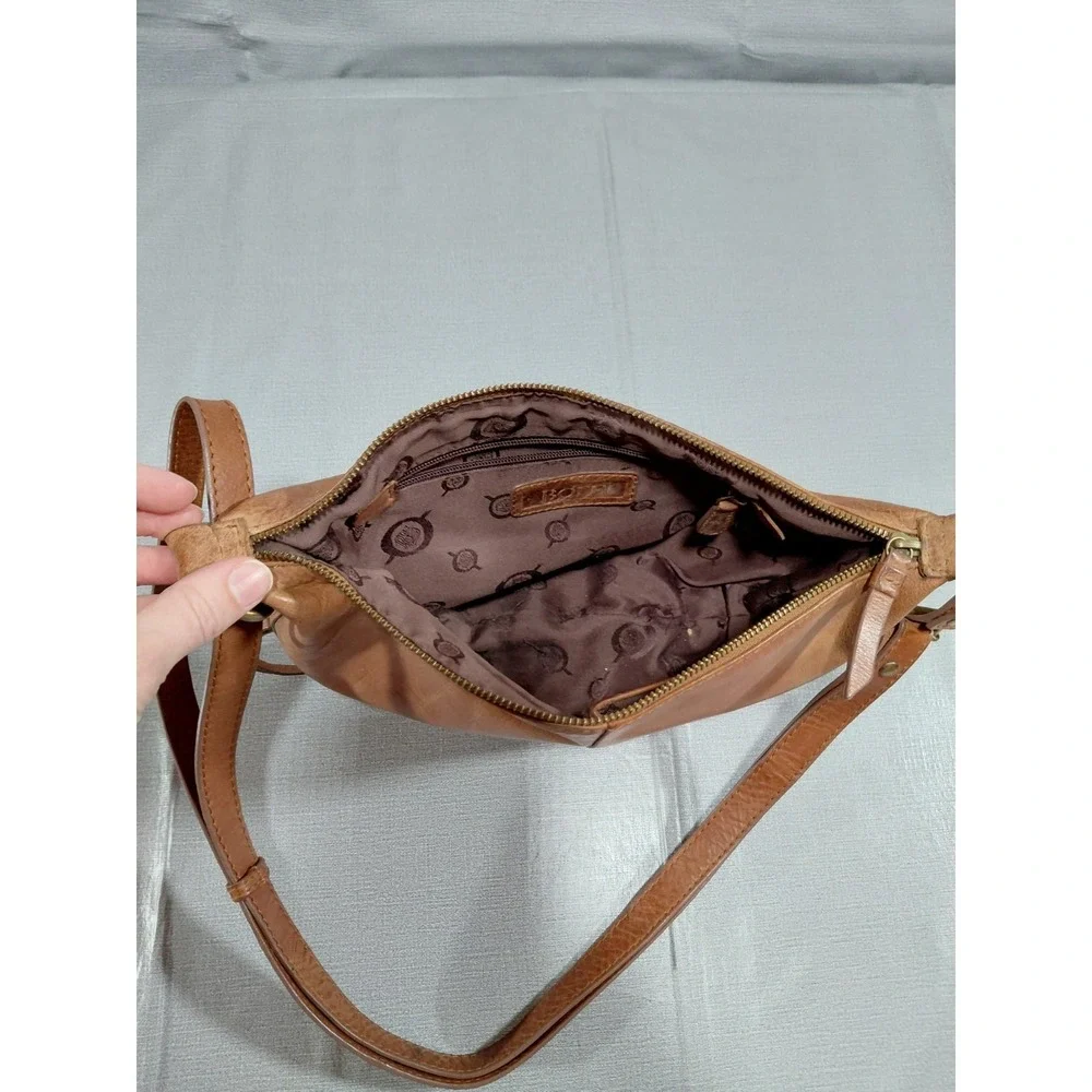 Born Hobo Shoulder Bag Brown Adjustable Strap Lace Up Sides